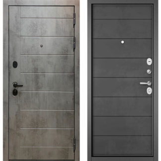 Входная дверь Бульдорс Масс-90 Бетон темный 9S-136/Бетон темный 9S-135