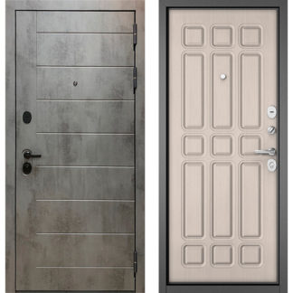 Стальная дверь Бульдорс Масс-90 Бетон темный 9S-136/Ларче бьянко 9S-111