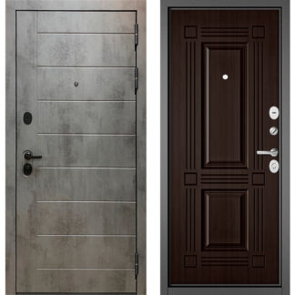 Железная входная дверь Бульдорс Масс-90 Бетон темный 9S-136/Ларче темный 9S-104