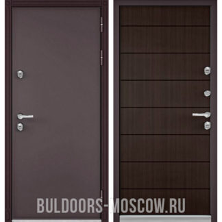 Металлическая уличная дверь Бульдорс ТЕРМО-100 Букле шоколад/Ларче шоколад - 135