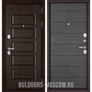 Входная железная дверь Бульдорс Mass-90 Ларче шоколад 9S-108/Бетон темный 9S-135