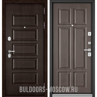 Входная дверь Бульдорс Mass-90 Ларче шоколад 9S-108/Дуб шале серебро 9S-109