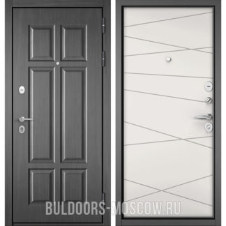 Железная входная дверь Бульдорс Mass-90 Бетон темный 9S-109/Белый софт 9S-130