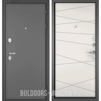 Железная дверь Бульдорс Mass-90 Букле антрацит/Белый софт 9S-130