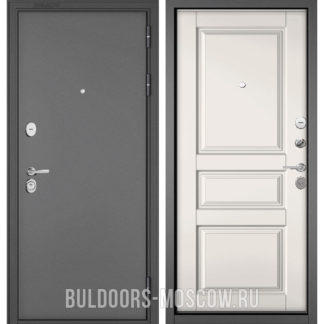 Стальная дверь Бульдорс Mass-90 Букле антрацит/Белый софт 9SD-2