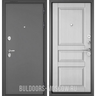 Входная дверь Бульдорс Mass-90 Букле антрацит/Дуб белый матовый 9SD-2