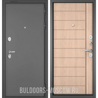 Стальная дверь Бульдорс Mass-90 Букле антрацит/Ясень ривьера крем 9S-136