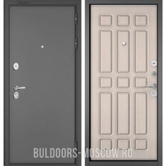 Железная входная дверь Бульдорс Масс-90 Букле антрацит/Ларче бьянко 9S-111