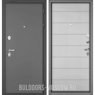 Стальная дверь Бульдорс СТАНДАРТ-90 Букле графит/Дуб белый скандинавский 9S-135