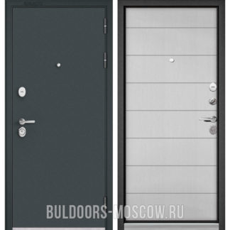 Входная дверь Бульдорс Стандарт-90 Черный шелк/Дуб белый скандинавский 9S-135