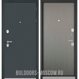 Стальная дверь Бульдорс Стандарт-90 Черный шелк/Орех пепельный 9S-100