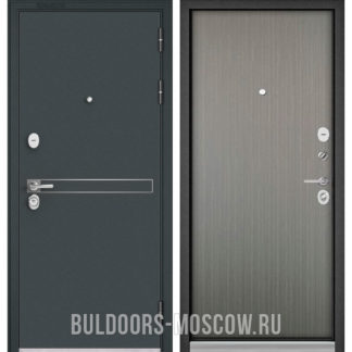 Стальная дверь Бульдорс Стандарт-90 Черный шелк D-4/Орех пепельный 9S-100