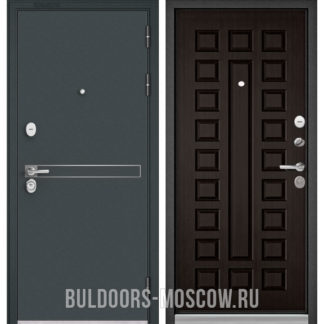 Железная дверь Бульдорс Стандарт-90 Черный шелк D-4/Венге 9S-110