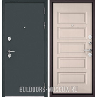 Входная стальная дверь Бульдорс STANDART-90 Черный шелк/Дуб светлый матовый 9S-108