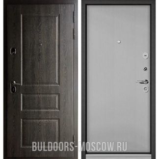 Входная дверь Бульдорс СТАНДАРТ-90 Дуб графит 9SD-2/Эмаль светло-серая 9S-100
