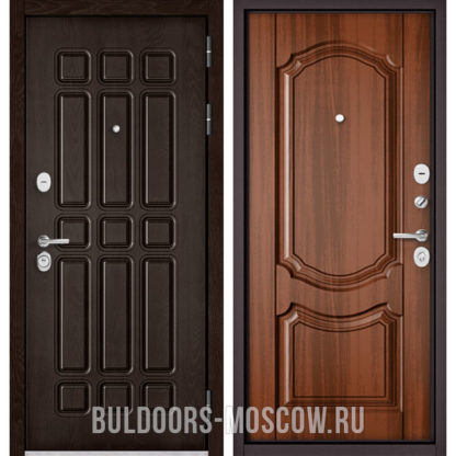 Входная металлическая дверь Бульдорс Стандарт-90 Дуб Шоколад 9S-111/Орех лесной 9SD-4