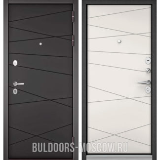 Входная железная дверь Бульдорс Trust Стандарт-90 Графит софт 9S-130/Белый софт 9S-130