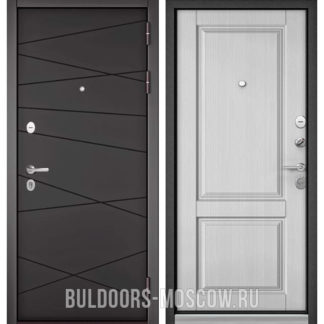 Железная дверь Бульдорс Trust Стандарт-90 Графит софт 9S-130/Дуб белый матовый 9SD-1