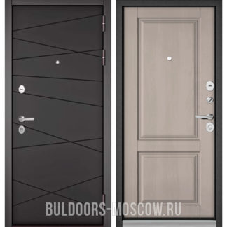 Металлическая дверь Бульдорс Траст Стандарт-90 Графит софт 9S-130/Дуб шале белый 9SD-1