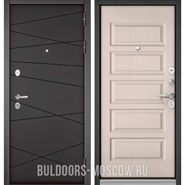 Входная дверь Бульдорс Траст Стандарт-90 Графит софт 9S-130/Дуб светлый матовый 9S-108 Входная дверь Бульдорс Траст Стандарт-90 Графит софт 9S-130/Дуб светлый матовый 9S-108