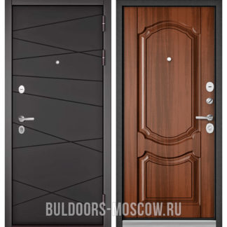 Железная дверь Бульдорс Траст Стандарт-90 Графит софт 9S-130/Орех лесной 9SD-4