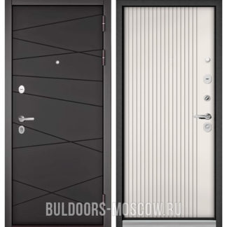 Входная дверь Бульдорс Trust Стандарт-90 Графит софт 9S-130/Эмаль белоснежная 9S-161