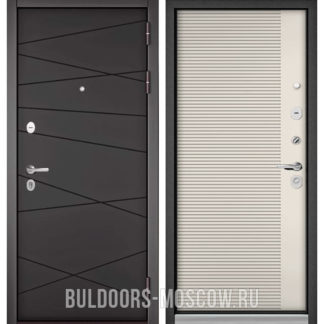 Железная входная дверь Бульдорс Траст Стандарт-90 Графит софт 9S-130/Эмаль молоко 9S-160