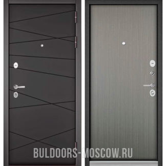 Стальная входная дверь Бульдорс Trust Standart-90 Графит софт 9S-130/Орех пепельный 9S-100