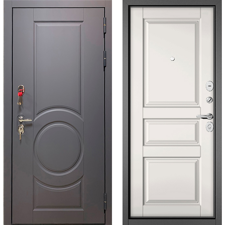 Входная железная дверь Бульдорс Trust Стандарт-90 Графит софт 9S-6/Белый софт 9SD-2 Входная железная дверь Бульдорс Trust Стандарт-90 Графит софт 9S-6/Белый софт 9SD-2