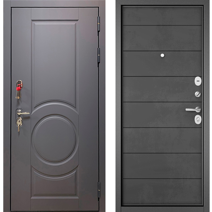 Стальная дверь Бульдорс Trust Standart-90 Графит софт 9S-6/Бетон темный 9S-135 Стальная дверь Бульдорс Trust Standart-90 Графит софт 9S-6/Бетон темный 9S-135