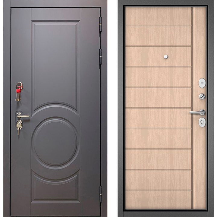 Входная дверь Бульдорс Trust Standart-90 Графит софт 9S-6/Ясень ривьера крем 9S-136 Входная дверь Бульдорс Trust Standart-90 Графит софт 9S-6/Ясень ривьера крем 9S-136