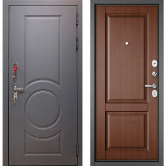 Железная дверь Бульдорс Trust Стандарт-90 Графит софт 9S-6/Карамель 9SD-1