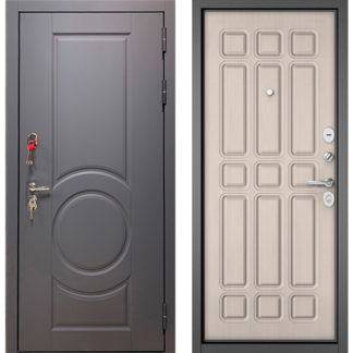 Железная входная дверь Бульдорс Trust Стандарт-90 Графит софт 9S-6/Ларче бьянко 9S-111
