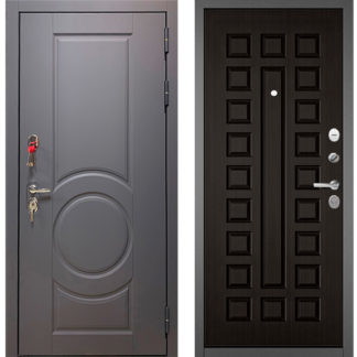 Металлическая входная дверь Бульдорс Trust Стандарт-90 Графит софт 9S-6/Венге 9S-110