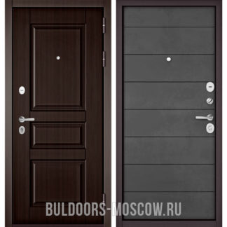 Металлическая входная дверь Бульдорс Траст Standart-90 Ларче шоколад 9SD-2/Бетон темный 9S-135