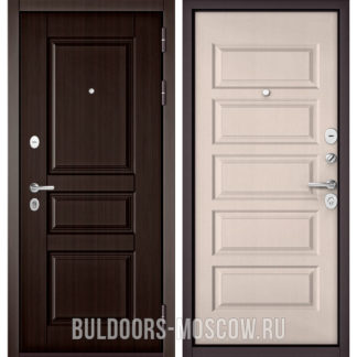 Стальная дверь Бульдорс Траст Standart-90 Ларче шоколад 9SD-2/Дуб светлый матовый 9S-108