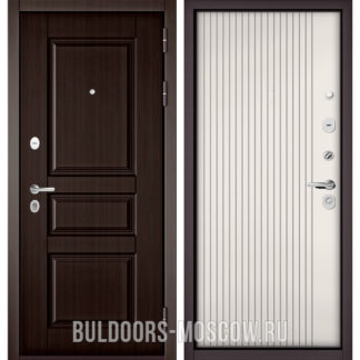 Железная дверь Бульдорс Траст Standart-90 Ларче шоколад 9SD-2/Эмаль белоснежная 9S-161