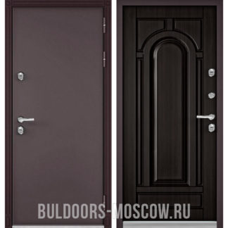 Стальная входная дверь с терморазрывом Бульдорс TERMO-100 Букле шоколад Ларче темный